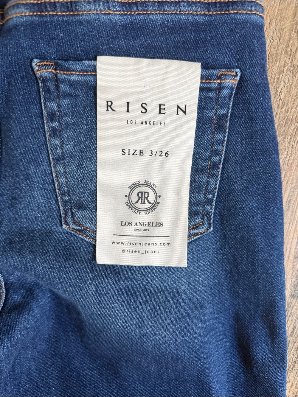 Risen Wide Leg Dark Blue Jeans - Picture 6 of 6